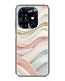 Чехол для TECNO Spark Go 2024 (BG6) с картинкой «Пастельные нежные волны»