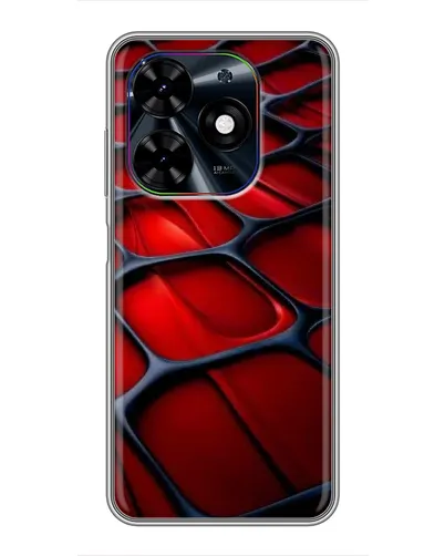 Чехол для TECNO Spark Go 2024 (BG6) с картинкой «Красная глянцевая сетка»