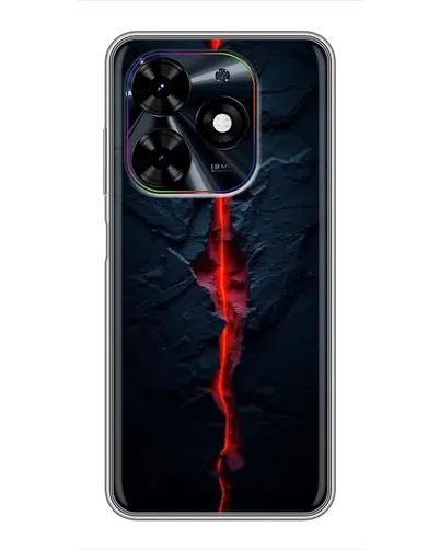 Чехол для TECNO Spark Go 2024 (BG6) с картинкой «Kрасная лавовая трещина»