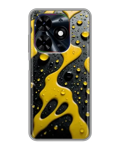 Чехол для TECNO Spark Go 2024 (BG6) с картинкой «Жидкое желтое золото»