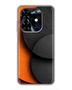 Чехол для TECNO Spark Go 2024 (BG6) с картинкой «Геометрия оранжевых кругов»