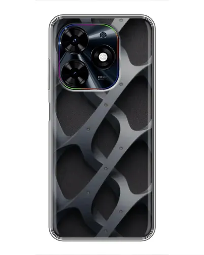 Чехол для TECNO Spark Go 2024 (BG6) с картинкой «Объемное серое плетение»