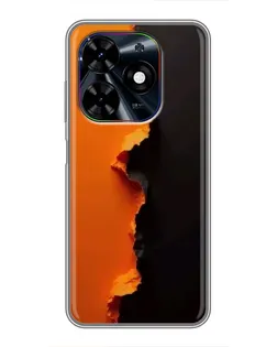 Чехол для TECNO Spark Go 2024 (BG6) с картинкой «Оранжевый разлом»