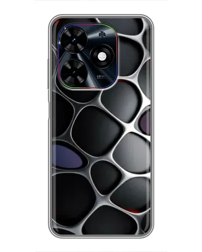 Чехол для TECNO Spark Go 2024 (BG6) с картинкой «Объемная темная решетка»