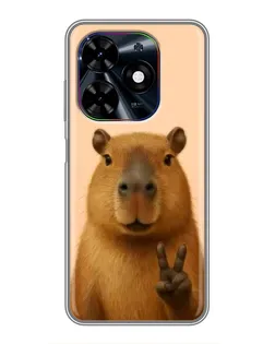 Чехол для TECNO Spark Go 2024 (BG6) с картинкой «Капибара виктория»