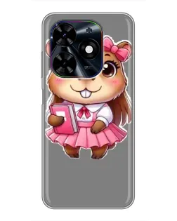 Чехол для TECNO Spark Go 2024 (BG6) с картинкой «Девочка капибара»