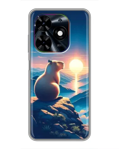 Чехол для TECNO Spark Go 2024 (BG6) с картинкой «Закат солнца с капибарой» Чехол для TECNO Spark Go 2024 (BG6) с картинкой «Закат солнца с капибарой»
