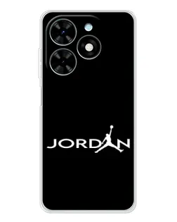 Чехол для TECNO Spark Go 2025 с картинкой «Jordan White Logo» Чехол для TECNO Spark Go 2025 с картинкой «Jordan White Logo»