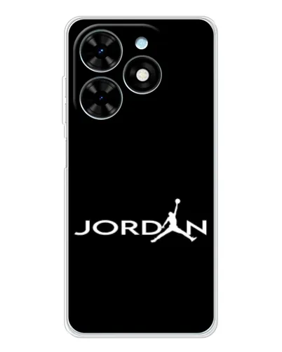 Чехол для TECNO Spark Go 2025 с картинкой «Jordan White Logo» Чехол для TECNO Spark Go 2025 с картинкой «Jordan White Logo»