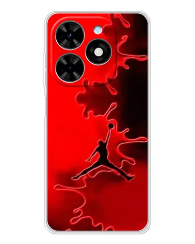 Чехол для TECNO Spark Go 2025 с картинкой «Jordan Red Smoke» Чехол для TECNO Spark Go 2025 с картинкой «Jordan Red Smoke»