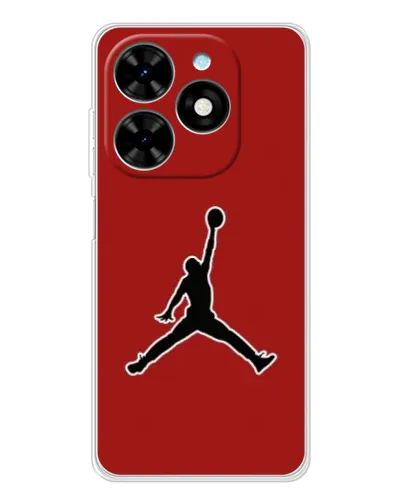 Чехол для TECNO Spark Go 2025 с картинкой «Jordan Red Back» Чехол для TECNO Spark Go 2025 с картинкой «Jordan Red Back»