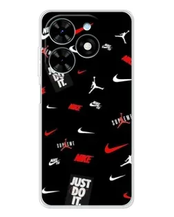 Чехол для TECNO Spark Go 2025 с картинкой «Nike Mix Pattern» Чехол для TECNO Spark Go 2025 с картинкой «Nike Mix Pattern»