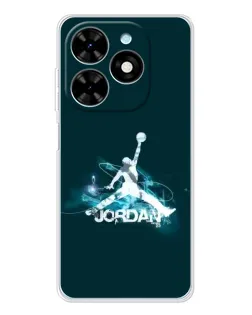 Чехол для TECNO Spark Go 2025 с картинкой «Jordan Blue Fire» Чехол для TECNO Spark Go 2025 с картинкой «Jordan Blue Fire»