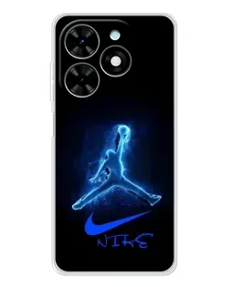 Чехол для TECNO Spark Go 2025 с картинкой «Jordan Neon Blue» Чехол для TECNO Spark Go 2025 с картинкой «Jordan Neon Blue»