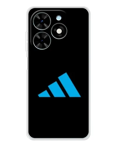 Чехол для TECNO Spark Go 2025 с картинкой «Adidas Cyan Logo»