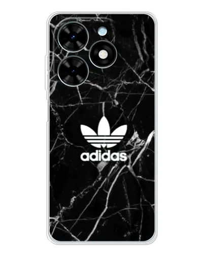 Чехол для TECNO Spark Go 2025 с картинкой «Белый мрамор Adidas»