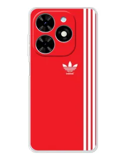 Чехол для TECNO Spark Go 2025 с картинкой «Красный минимализм Adidas» Чехол для TECNO Spark Go 2025 с картинкой «Красный минимализм Adidas»