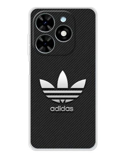 Чехол для TECNO Spark Go 2025 с картинкой «Adidas Карбоновая текстура»