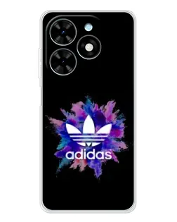 Чехол для TECNO Spark Go 2025 с картинкой «Взрыв красок Adidas»
