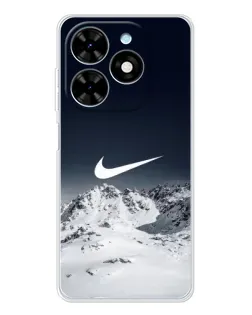 Чехол для TECNO Spark Go 2025 с картинкой «Nike — зимние горы»