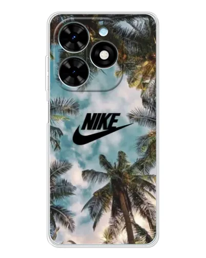 Чехол для TECNO Spark Go 2025 с картинкой «Тропический принт Nike» Чехол для TECNO Spark Go 2025 с картинкой «Тропический принт Nike»