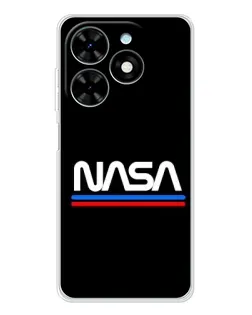 Чехол для TECNO Spark Go 2025 с картинкой «NASA — классика Red Blue» Чехол для TECNO Spark Go 2025 с картинкой «NASA — классика Red Blue»