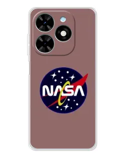 Чехол для TECNO Spark Go 2025 с картинкой «NASA — ретро космос» Чехол для TECNO Spark Go 2025 с картинкой «NASA — ретро космос»