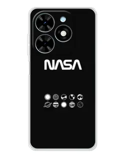Чехол для TECNO Spark Go 2025 с картинкой «NASA — технический принт» Чехол для TECNO Spark Go 2025 с картинкой «NASA — технический принт»