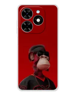 Чехол для TECNO Spark Go 2025 с картинкой «Bored Ape в красном» Чехол для TECNO Spark Go 2025 с картинкой «Bored Ape в красном»