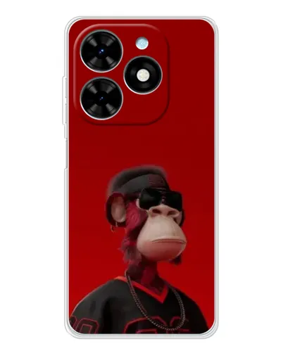 Чехол для TECNO Spark Go 2025 с картинкой «Bored Ape в красном» Чехол для TECNO Spark Go 2025 с картинкой «Bored Ape в красном»
