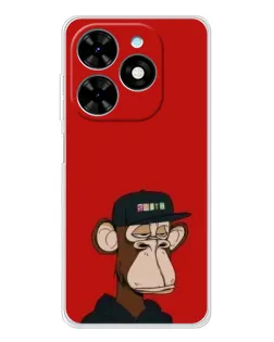 Чехол для TECNO Spark Go 2025 с картинкой «Bored Ape — красный фон» Чехол для TECNO Spark Go 2025 с картинкой «Bored Ape — красный фон»