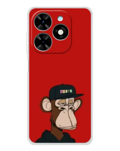 Чехол для TECNO Spark Go 2025 с картинкой «Bored Ape — красный фон» Чехол для TECNO Spark Go 2025 с картинкой «Bored Ape — красный фон»