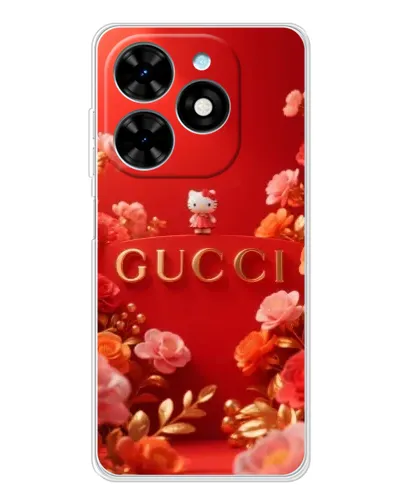 Чехол для TECNO Spark Go 2025 с картинкой «Gucci — золотой сад»