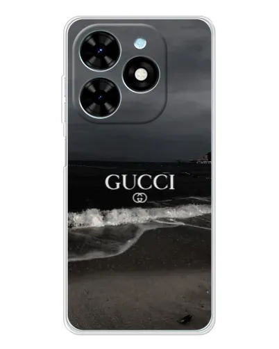 Чехол для TECNO Spark Go 2025 с картинкой «Gucci — морской прибой»