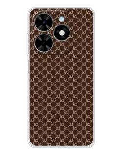 Чохол для TECNO Spark Go 2025 з картинкою «Gucci — шоколадна сітка» Чохол для TECNO Spark Go 2025 з картинкою «Gucci — шоколадна сітка»