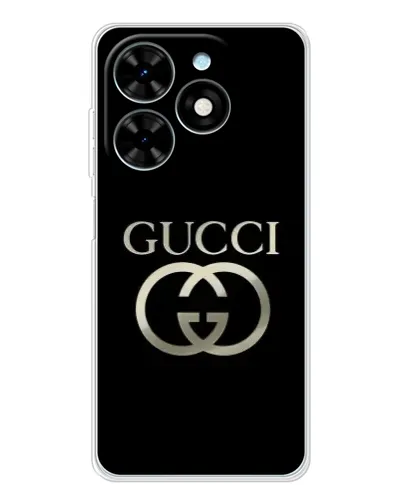 Чехол для TECNO Spark Go 2025 с картинкой «Gucci — золото на черном» Чехол для TECNO Spark Go 2025 с картинкой «Gucci — золото на черном»