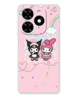 Чехол для TECNO Spark Go 2025 с картинкой «My Melody и Kuromi» Чехол для TECNO Spark Go 2025 с картинкой «My Melody и Kuromi»