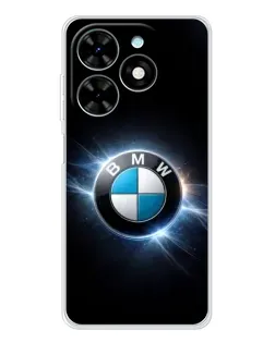Чехол для TECNO Spark Go 2025 с картинкой «BMW — неоновое сияние»