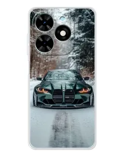 Чехол для TECNO Spark Go 2025 с картинкой «BMW в зимнем лесу» Чехол для TECNO Spark Go 2025 с картинкой «BMW в зимнем лесу»