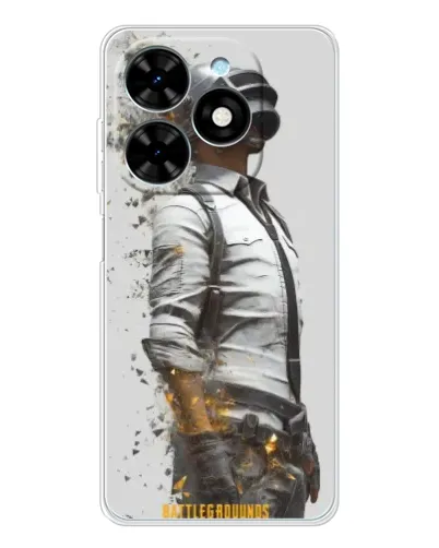 Чехол для TECNO Spark Go 2025 с картинкой «PUBG — боец в пыли»