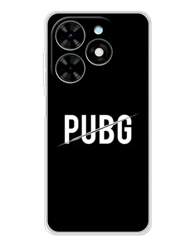 Чехол для TECNO Spark Go 2025 с картинкой «PUBG — белый логотип»