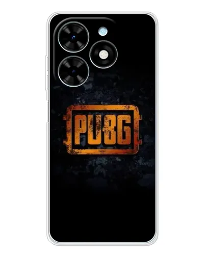 Чехол для TECNO Spark Go 2025 с картинкой «PUBG — золотой логотип»