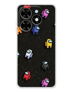 Чехол для TECNO Spark Go 2025 с картинкой «Космический паттерн Among Us» Чехол для TECNO Spark Go 2025 с картинкой «Космический паттерн Among Us»
