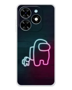 Чехол для TECNO Spark Go 2025 с картинкой «Among Us неон-арт» Чехол для TECNO Spark Go 2025 с картинкой «Among Us неон-арт»