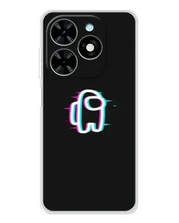 Чехол для TECNO Spark Go 2025 с картинкой «Among Us неон» Чехол для TECNO Spark Go 2025 с картинкой «Among Us неон»