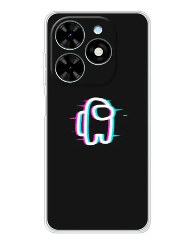 Чехол для TECNO Spark Go 2025 с картинкой «Among Us неон» Чехол для TECNO Spark Go 2025 с картинкой «Among Us неон»