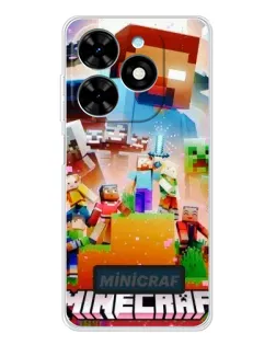 Чехол для TECNO Spark Go 2025 с картинкой «Minecraft герои игры»