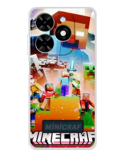 Чехол для TECNO Spark Go 2025 с картинкой «Minecraft герои игры»