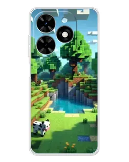 Чехол для TECNO Spark Go 2025 с картинкой «Minecraft летний день»