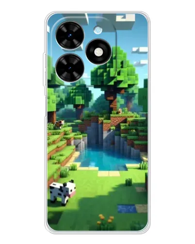 Чехол для TECNO Spark Go 2025 с картинкой «Minecraft летний день»